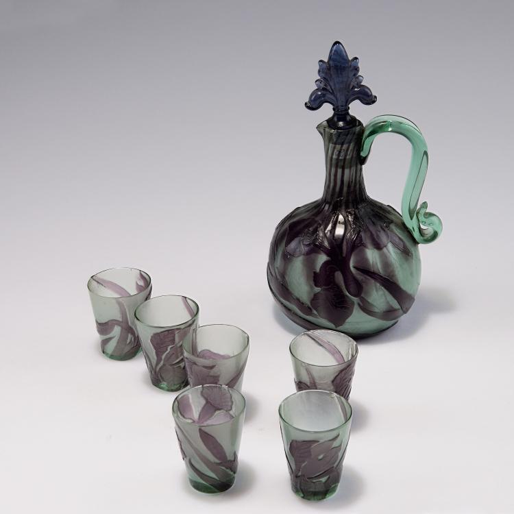 Hauptbild zu Objekt, 'Iris' liquor set, c1900, Gall&eacute;, Emile, Nancy, 120 157