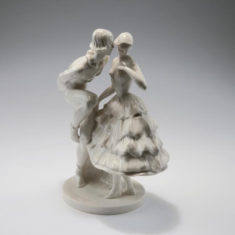 Hauptbild zu Objekt, Dancing Couple, 1913, Claire Volkhart, Schwarzburger Werkst&auml;tten, Unterweissbach, 120 562