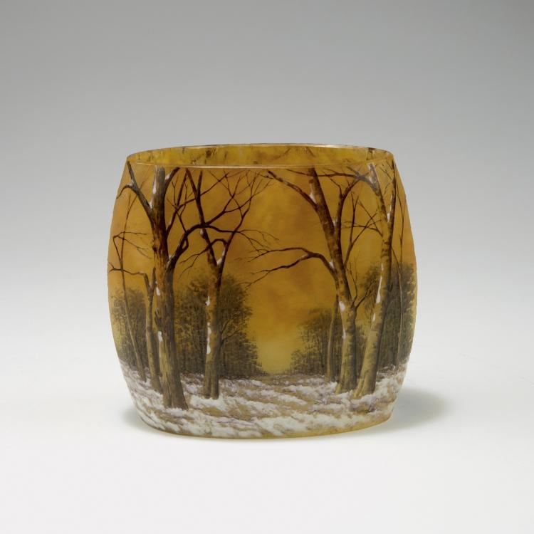 Hauptbild zu Objekt, 'Cr&eacute;puscule neige' or 'Paysage hiver' vase, c1906, Daum Fr&egrave;res, Nancy, 120 50
