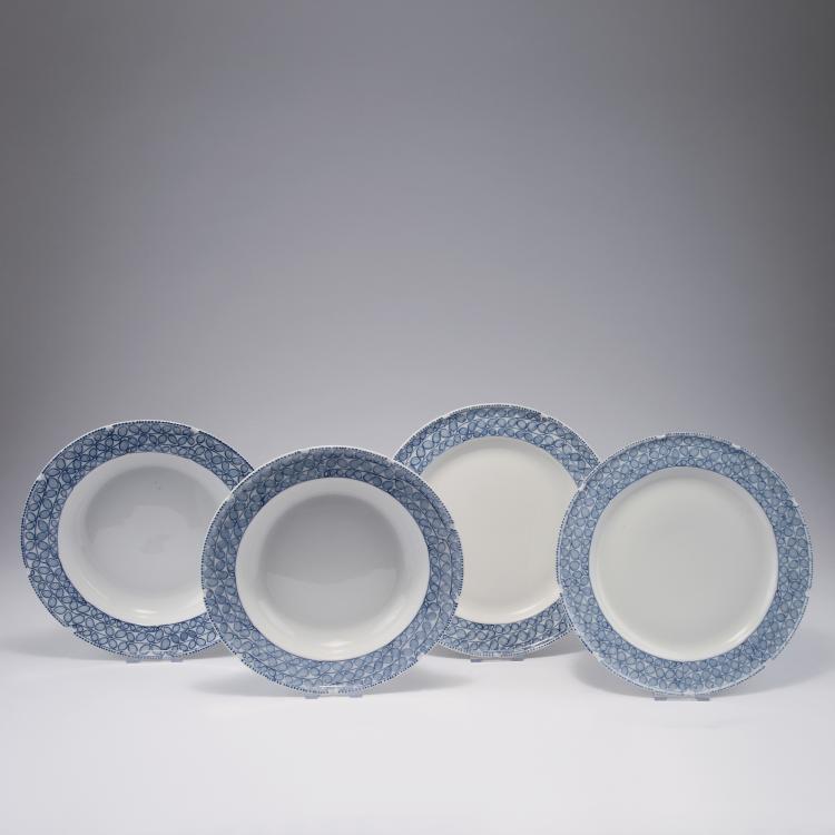 Hauptbild zu Objekt, Two dining plates and two soup plates, 1903-05, Richard Riemerschmid, Meissen, KPM, 120 530