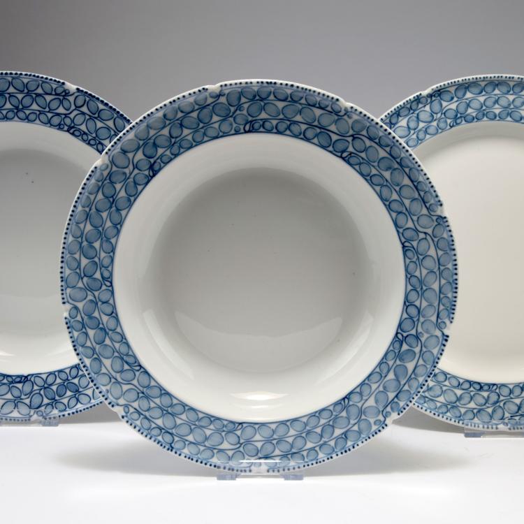 Bild 1 zu Objekt, Two dining plates and two soup plates, 1903-05, Richard Riemerschmid, Meissen, KPM, 120 530