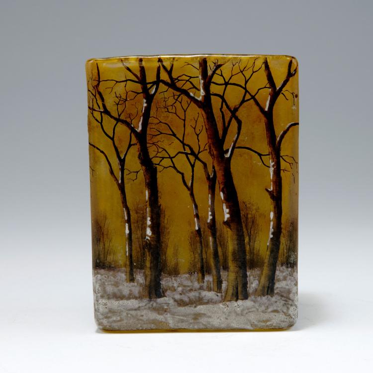 Bild 1 zu Objekt, 'Cr&eacute;puscule neige' or 'Paysage hiver' vase, c1906. , Daum Fr&egrave;res, Nancy, 120 47