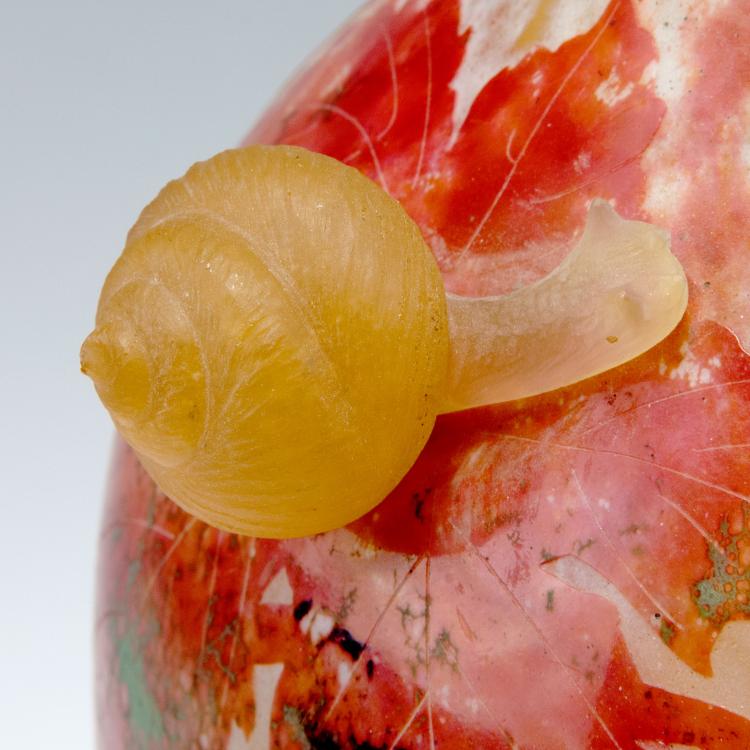 Bild 1 zu Objekt, Vase 'Vigne &agrave; l'automne, escargot', 1904, Henri Berg&eacute;, Daum Fr&egrave;res, Nancy, 120 33