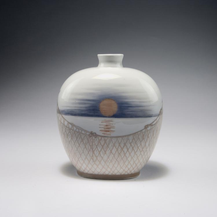 Hauptbild zu Objekt, 'Sunset' unicum vase, 1908, Jenny Sophie Meyer, Kopenhagen, KPM, 120 513