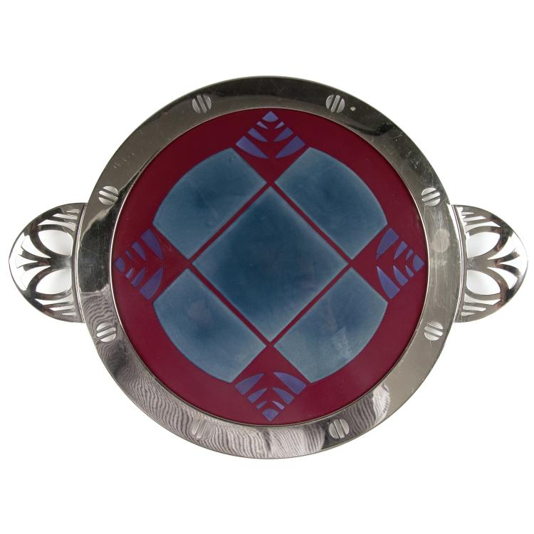 Hauptbild zu Objekt, Cake platter, c1910, Christian Neureuther, W&auml;chtersbacher Steingutfabrik, 120 659