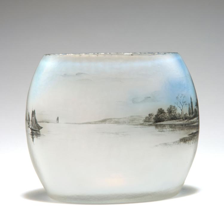 Bild 1 zu Objekt, 'Delft' vase, 1899, Daum Fr&egrave;res, Nancy, 120 24