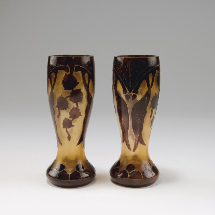 Hauptbild zu Objekt, Two 'Eucalyptus' vases, 1919-21, Schneider, Epinay-sur-Seine, 120 333