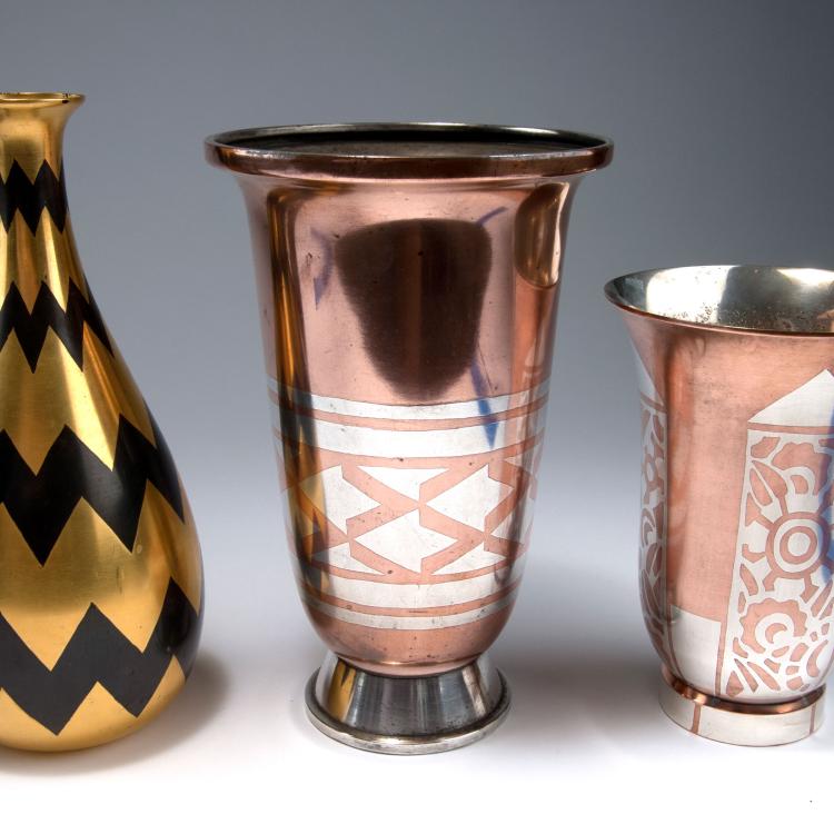 Bild 3 zu Objekt, Four 'Dinanderie' vases, c1928, Christofle, Paris, 120 677