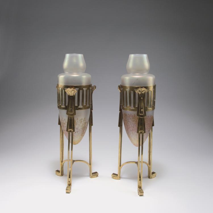Hauptbild zu Objekt, Pair of vases with brass mounting, c1905, L&ouml;tz Wwe., Klosterm&uuml;hle, 120 409