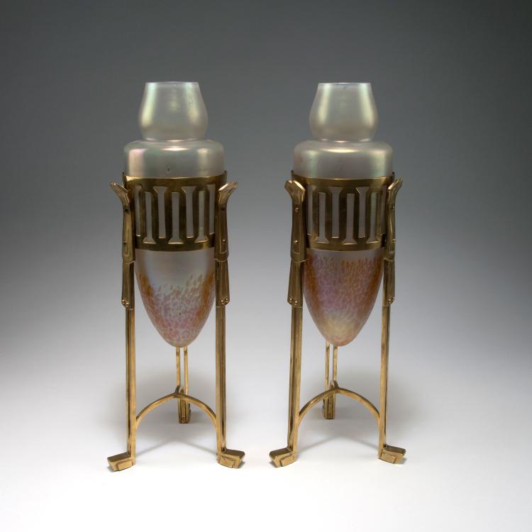 Bild 1 zu Objekt, Pair of vases with brass mounting, c1905, L&ouml;tz Wwe., Klosterm&uuml;hle, 120 409
