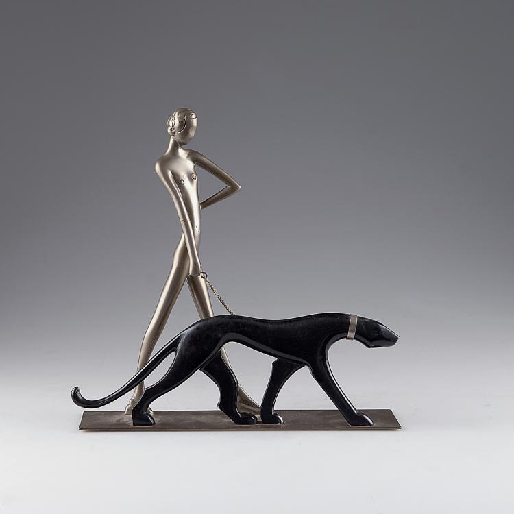 Hauptbild zu Objekt, Frau mit Panther, 1937/38, Hagenauer, Wien, 135 346