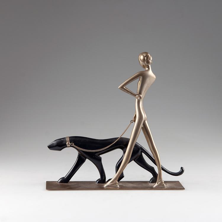 Bild 1 zu Objekt, Frau mit Panther, 1937/38, Hagenauer, Wien, 135 346