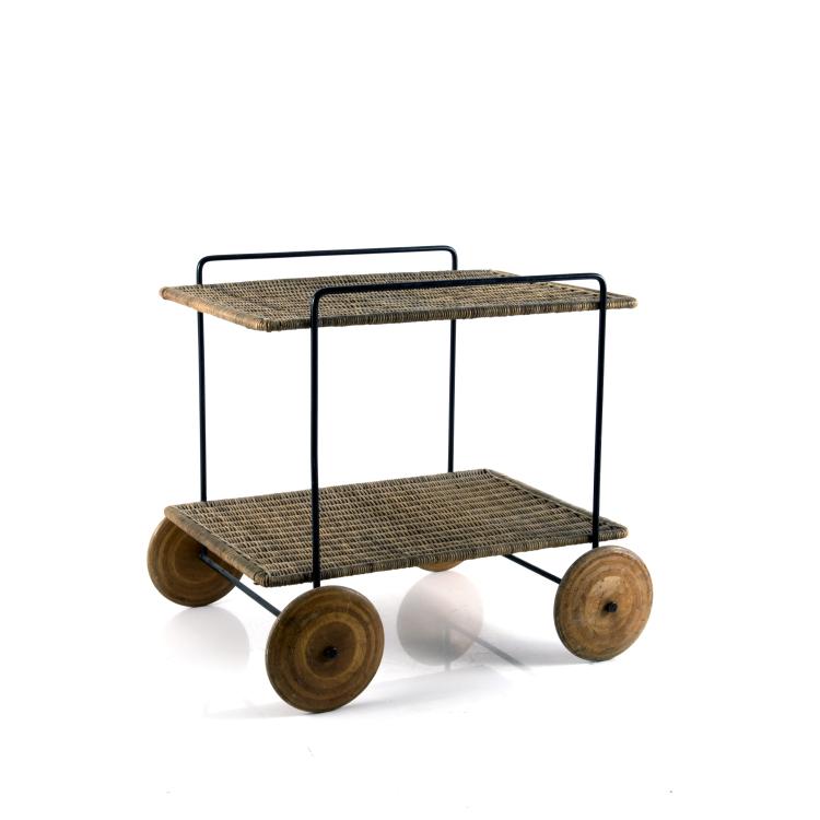 Hauptbild zu Objekt, Serving cart, 1953, Carl Aub&ouml;ck, Werkst&auml;tte Karl Aub&ouml;ck, Wien, 137B 275