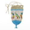 Perlbeutel mit Papageien und Blumenkränzen, um 1900
