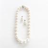 Pearl necklace and stud earrings