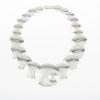 Necklace with circular geometric elements made of high-gloss sterling silver
