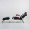 Armlehnsessel mit Ottoman, 1980er Jahre