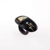 Ebony ring with opals, c. 2000
