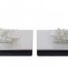 Two wall sconces with integrated loudspeakers, c1970