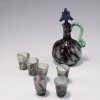 Siebenteiliges Likörservice 'Iris', um 1900