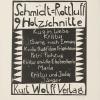 'Title page for the portfolio of woodcuts at Kurt Wolff publishers', 1918