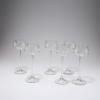 Six 'Meteor' wine glasses, c1900