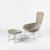 'Bird chair' with ottoman, 1950
