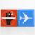 2 'Frankfurt Airport' enamel signs, c. 1972