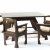 Dining table and four armchairs, c1914. 
