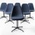 Sechs 'Plastic Side Chairs' auf 'LaFonda'-Gestell, um 1960