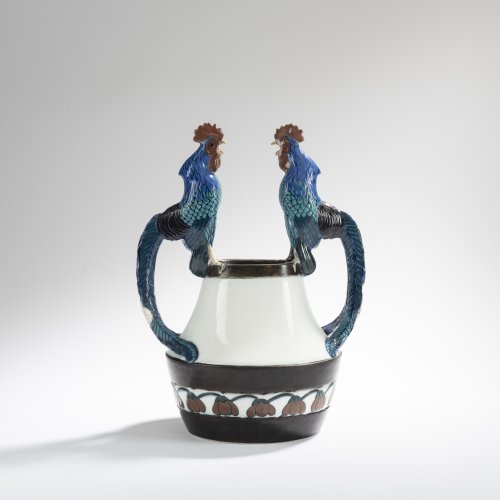 Vase with roosters for the World Fair in Paris 1900