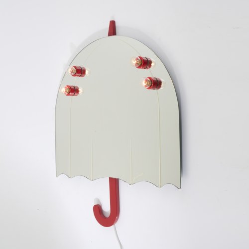 Beleuchteter Wandspiegel 'Schirm', 1970er Jahre
