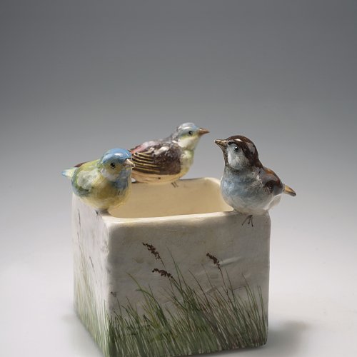 Bowl with sparrows,  c1900