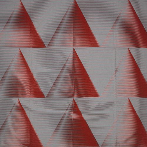 Zwei Stoffbahnen 'Pyramide - Kegel', 1974