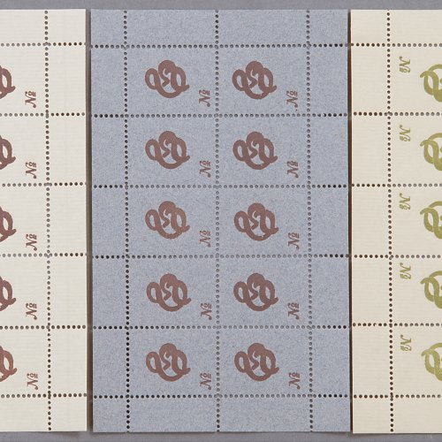 Three sheets with collection labels for Curt and Sophie Herrmann