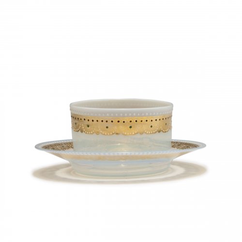 Small bowl and saucer, c1877