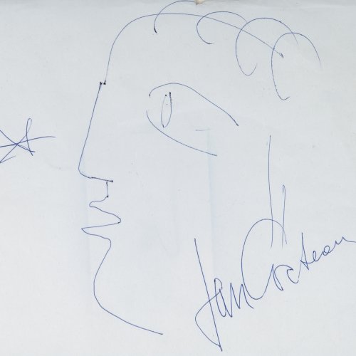 'Orpheus', Umrißzeichnung im Profil, 1950er/frühe 1960er Jahre