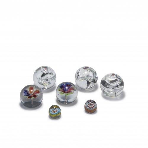 Seven paperweights, 1970s