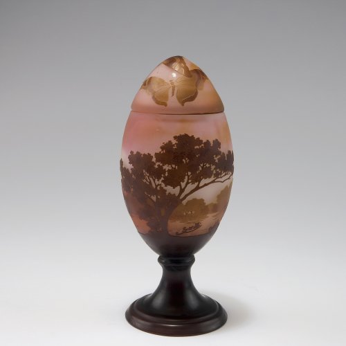Deckelpokal 'Paysage lacustre, papillons', 1906-14