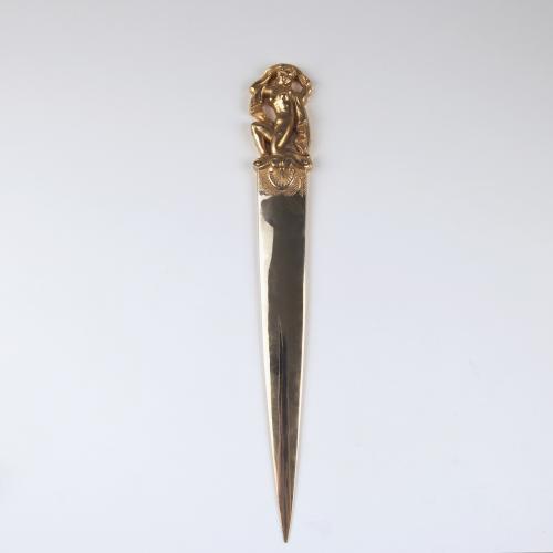 'Female nude' paper knife, 1940s