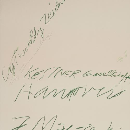'Cy Twombly Zeichnungen Kestnergesellschaft Hannover' poster, 1976
