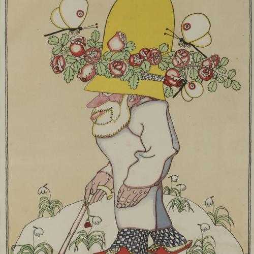Dwarf with walking stick, from 'Sneewittchen', 1912