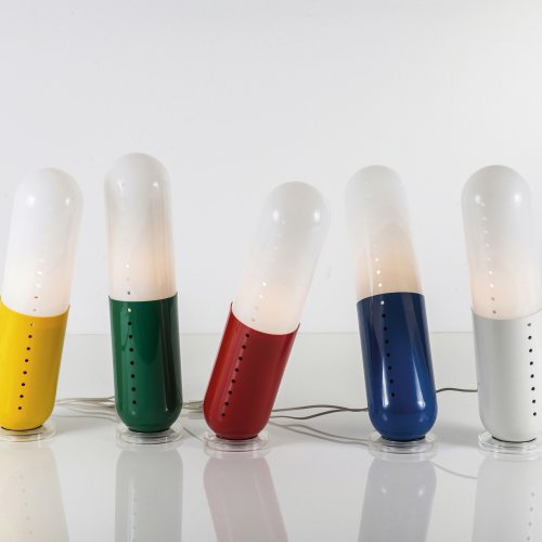 Five 'Pillola' floor lamps, 1968