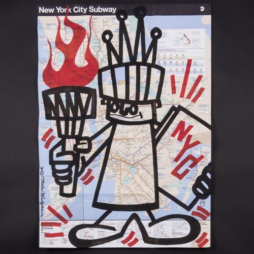 'Freiheitsstatue auf NYC Subway Map', 2018