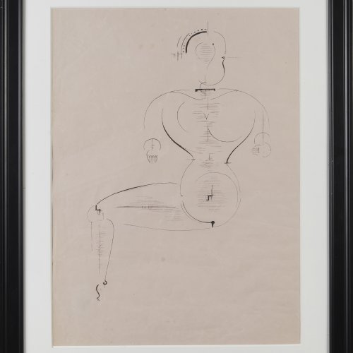 'Figur von der Seite (Figur H 2 Sitzende)', 1922