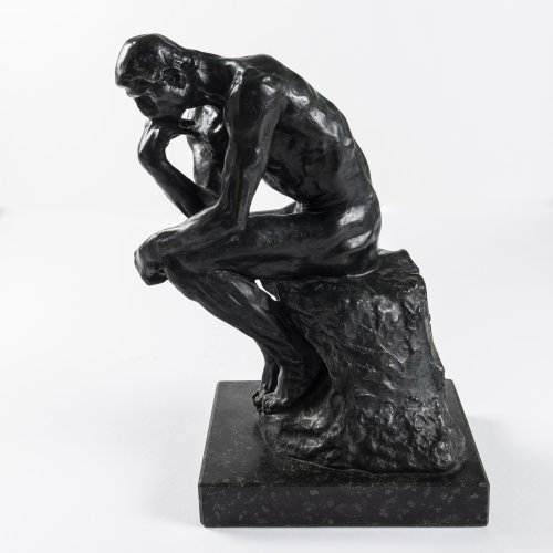 after 'The Thinker', 1880 (original), 20th century (execution of this miniature)