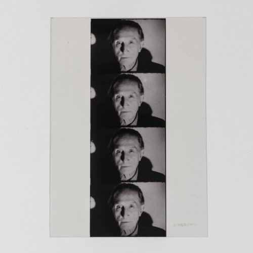 Screen Test with the portrait of 'Marcel Duchamp', c. 1966