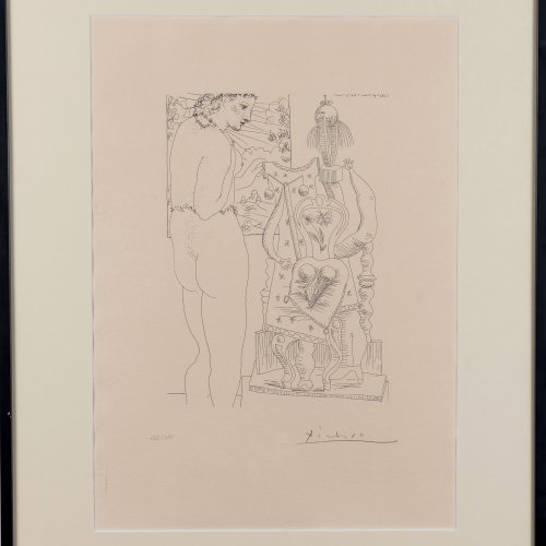 nach 'Modèle et sculpture surréaliste' aus: 'Suite Vollard', 1933 (Druck der Lithographie 1990)
