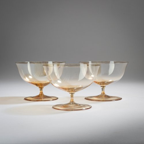 Set of three compote bowls 'The Patrician', c. 1920