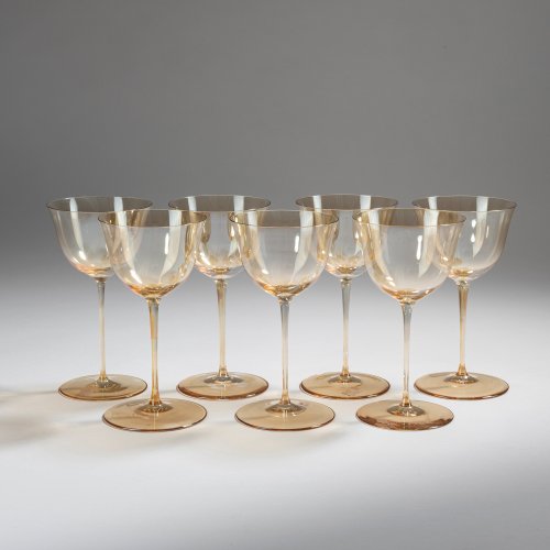 Set of seven wine glasses 'The Patrician', 1920